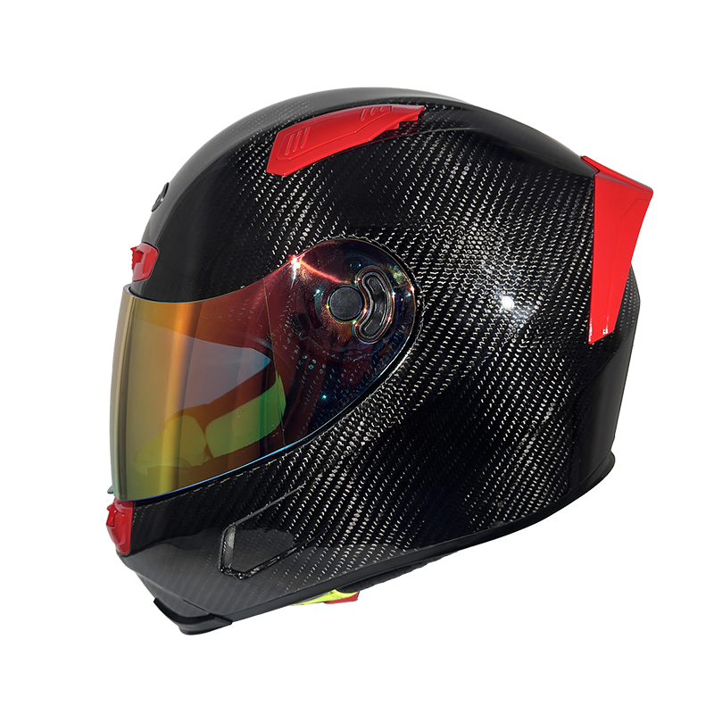 Anti odor motorcycle carbon fiber full helmet