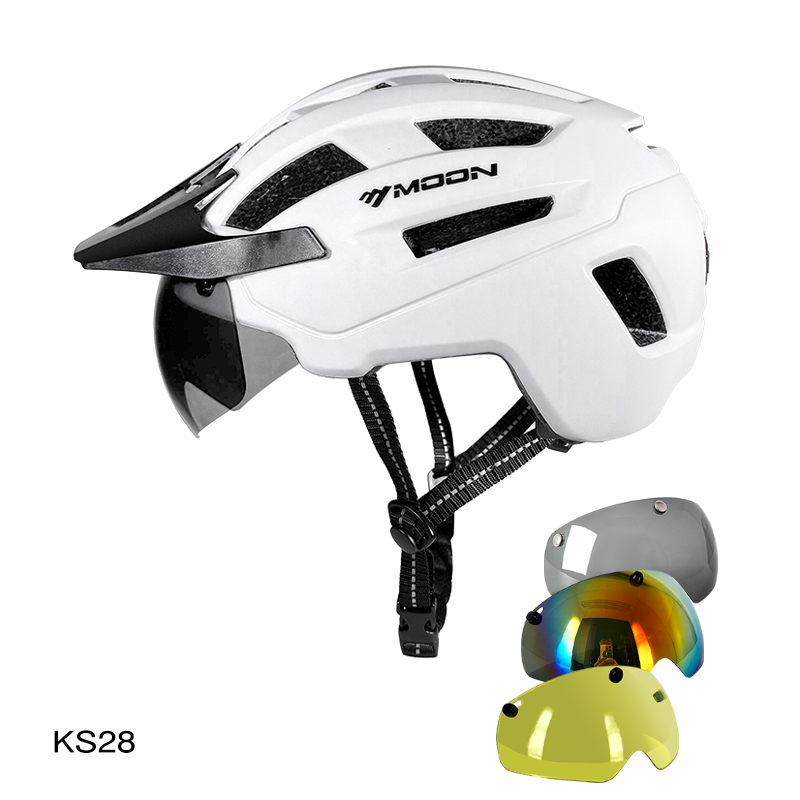 Cycling Helmet with Magnetic Lens & Visor