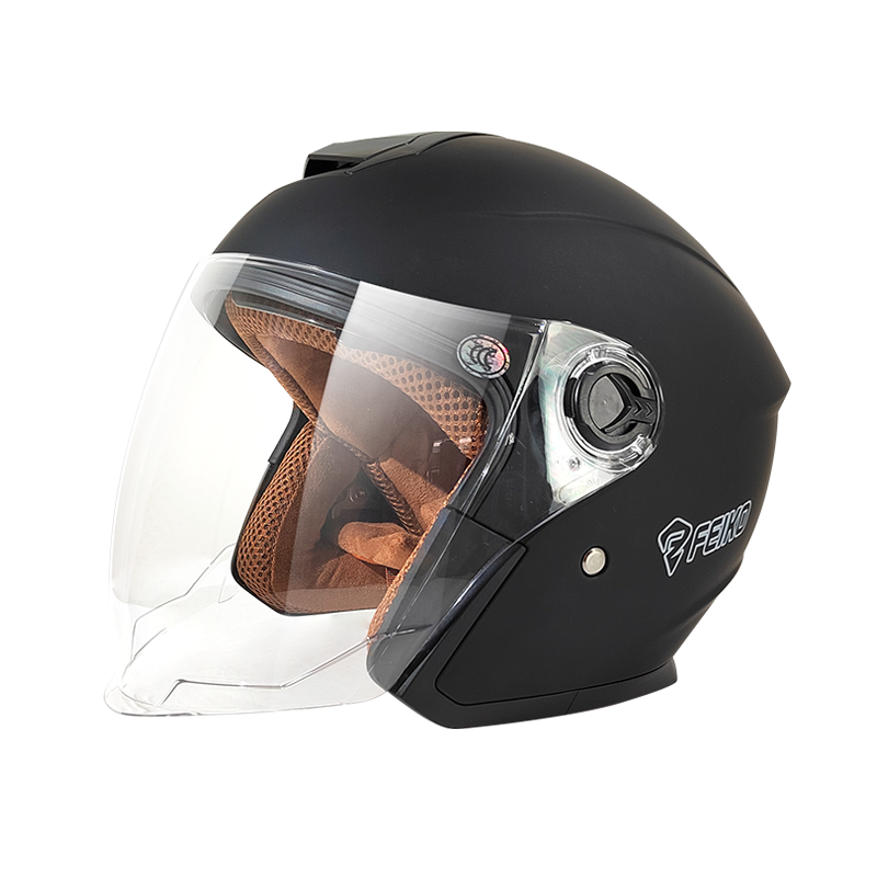 DOUBLE LENS SIMPLE ¾ Motorcycle OPEN FACE HELMET