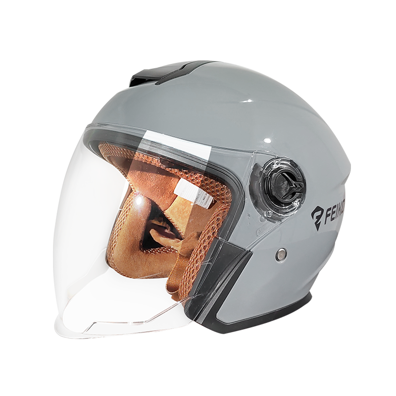 DOUBLE LENS SIMPLE ¾ Motorcycle OPEN FACE HELMET