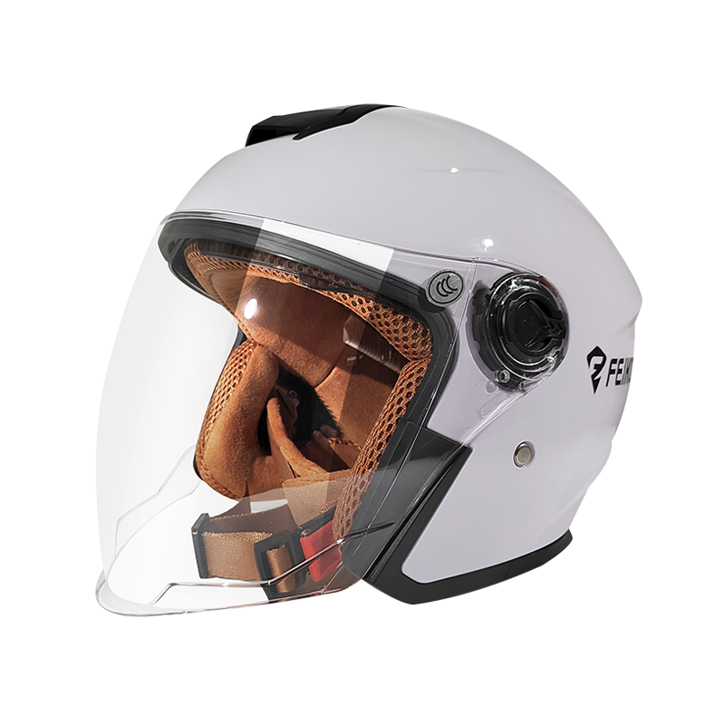 DOUBLE LENS SIMPLE ¾ Motorcycle OPEN FACE HELMET